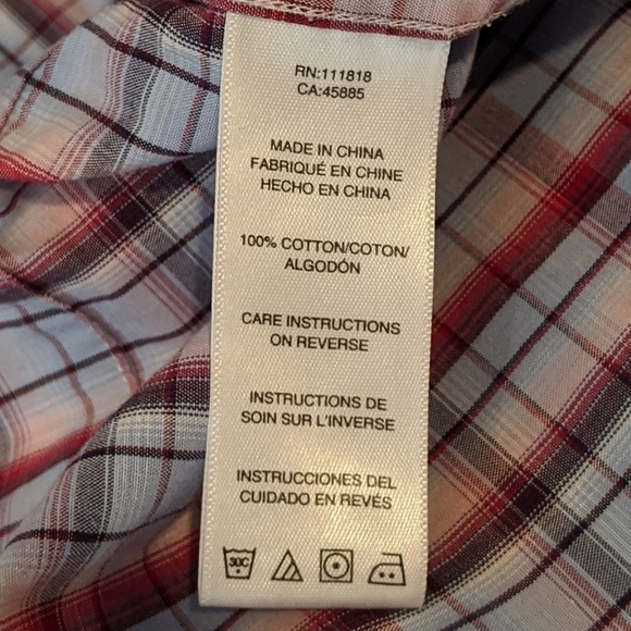 MICHAEL Michael Kors plaid button front shirt XL - Picture 7 of 7